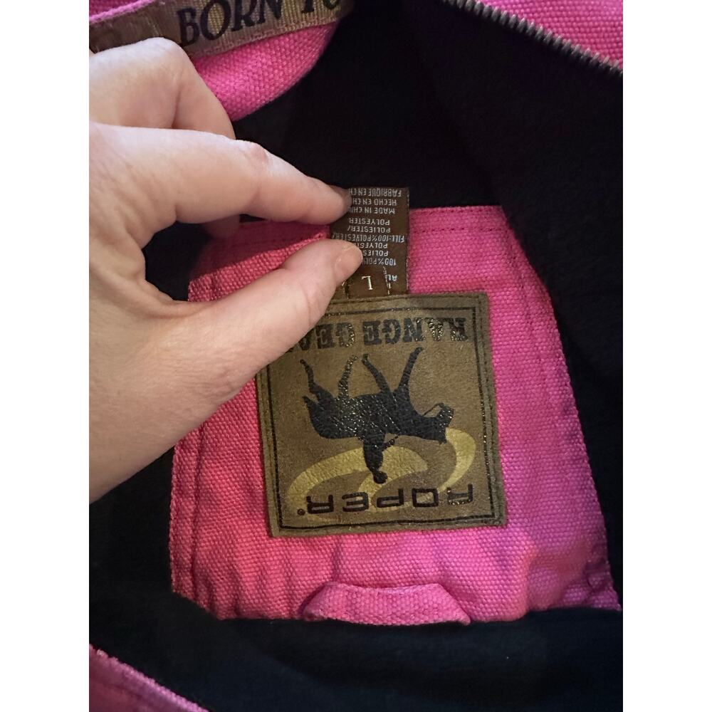 Roper Pink Sherpa Full Zip Vest L Western Cowgirl Ranchwear Coastal Cowgirl - Picture 9 of 10